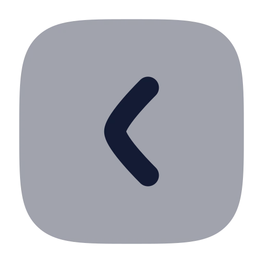 Square Chevron Left Icon in Bulk Rounded style