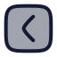 Squarechevronleft icon with duotone rounded style