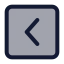 Squarechevronleft icon with duotone standard style