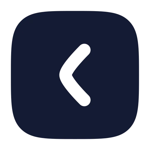 Square Chevron Left Icon in Solid Rounded style