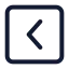 Squarechevronleft icon with stroke standard style