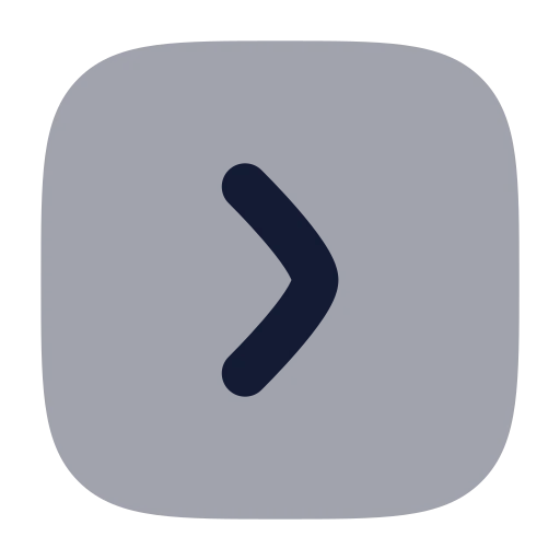 Square Chevron Right Icon in Bulk Rounded style