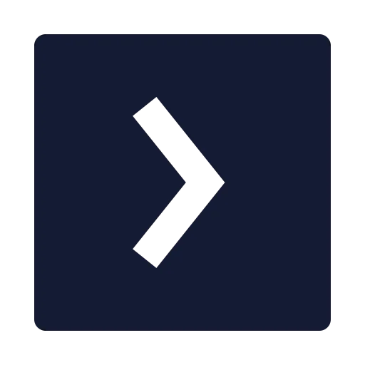 Square Chevron Right Icon in Solid Sharp style