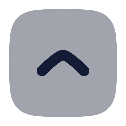 Square Chevron Up Icon in Bulk Rounded style