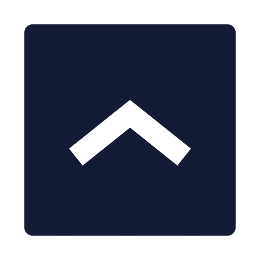 Square Chevron Up Icon in Solid Sharp style
