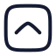 Squarechevronup icon with stroke rounded style