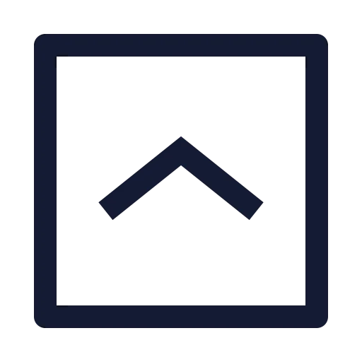 Square Chevron Up Icon in Stroke Sharp style