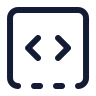 Square Dashed Bottom Code icon preview