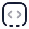 Square Dashed Bottom Code icon preview
