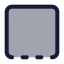Squaredashedbottom icon with duotone standard style