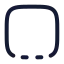 Squaredashedbottom icon with stroke rounded style