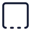 Squaredashedbottom icon with stroke standard style
