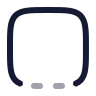Square Dashed Bottom icon preview