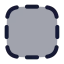 Squaredashed icon with duotone rounded style