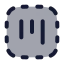 Squaredashedkanban icon with duotone rounded style