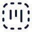 Squaredashedkanban icon with stroke rounded style