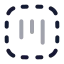 Squaredashedkanban icon with twotone rounded style