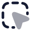 Squaredashedmousepointer icon with bulk rounded style