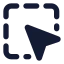 Squaredashedmousepointer icon with duotone standard style