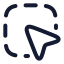 Squaredashedmousepointer icon with stroke rounded style