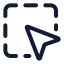 Squaredashedmousepointer icon with stroke standard style
