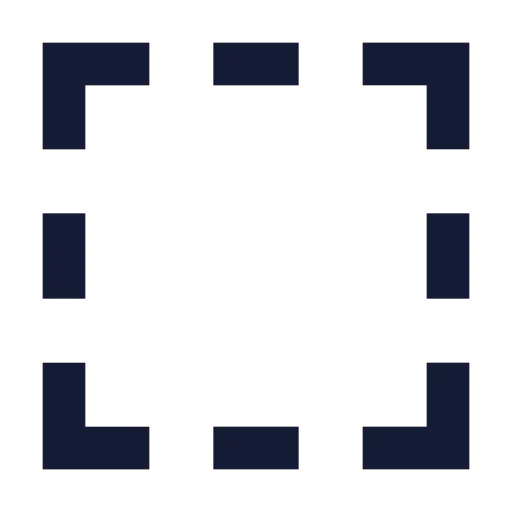 Square Dashed Icon in Solid Sharp style