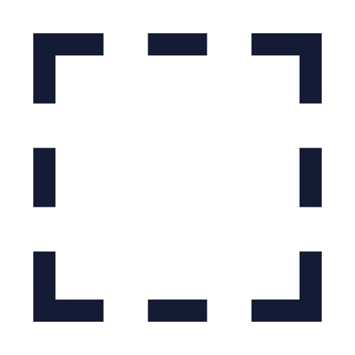 Square Dashed Icon in Stroke Sharp style