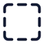 Squaredashed icon with stroke standard style