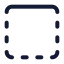 Squaredashedtopsolid icon with stroke standard style
