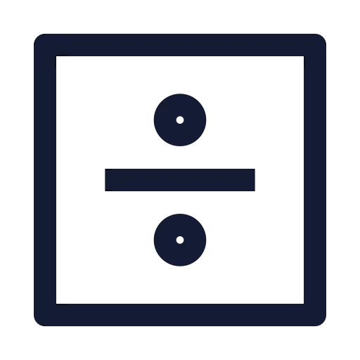 Square Divide Icon in Stroke Sharp style