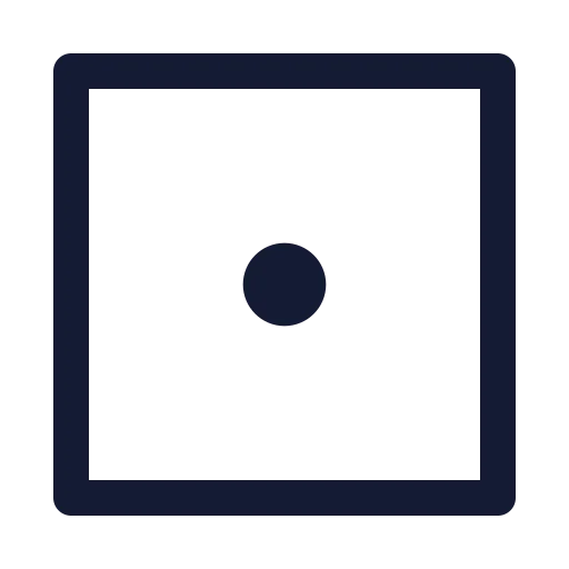 Square Dot Icon in Stroke Sharp style