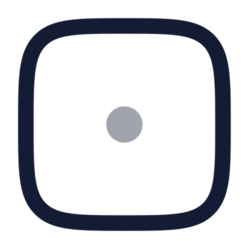 Square Dot Icon in Twotone Rounded style