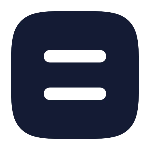 Square Equal Icon in Solid Rounded style