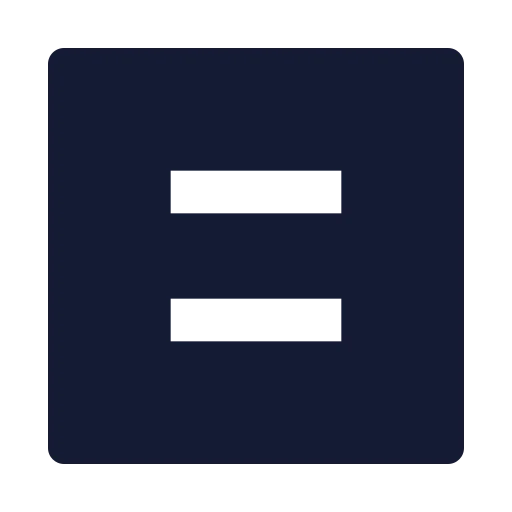 Square Equal Icon in Solid Sharp style