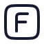 Squaref icon with stroke rounded style