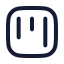 Squarekanban icon with stroke rounded style
