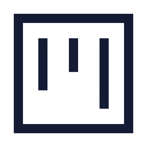 Square Kanban Icon in Stroke Sharp style
