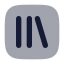 Squarelibrary icon with bulk rounded style