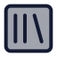 Squarelibrary icon with duotone standard style