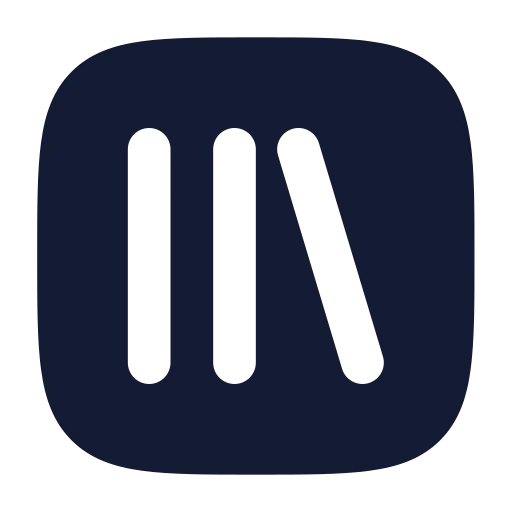 Square Library Icon in Solid Rounded style