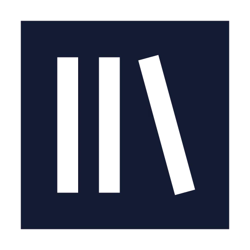 Square Library Icon in Solid Sharp style