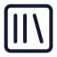 Squarelibrary icon with stroke standard style