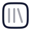 Squarelibrary icon with twotone rounded style