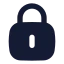 Squarelock icon with solid rounded style