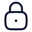 Squarelock icon with stroke rounded style