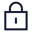 Squarelock icon with stroke sharp style