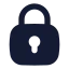 Squarelock icon with solid rounded style