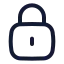 Squarelock icon with stroke rounded style