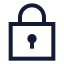 Squarelock icon with stroke sharp style