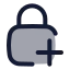 Squarelockadd icon with duotone rounded style